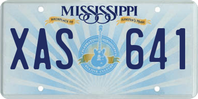MS license plate XAS641