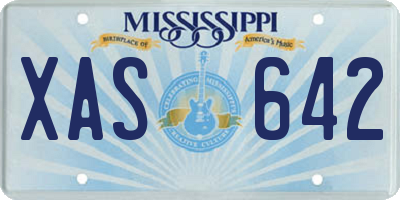 MS license plate XAS642