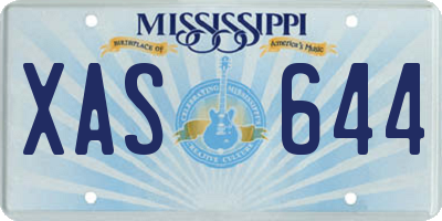 MS license plate XAS644