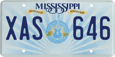 MS license plate XAS646