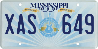 MS license plate XAS649