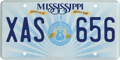 MS license plate XAS656