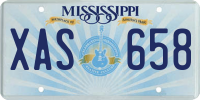 MS license plate XAS658