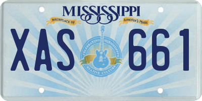 MS license plate XAS661