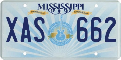 MS license plate XAS662