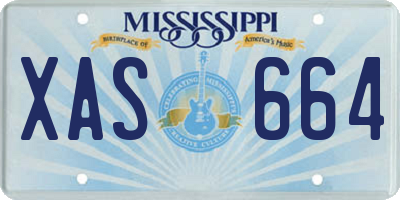 MS license plate XAS664