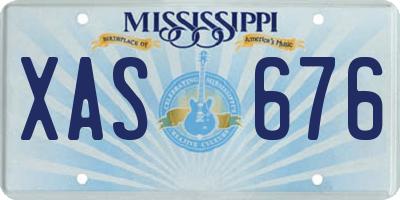 MS license plate XAS676