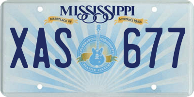 MS license plate XAS677