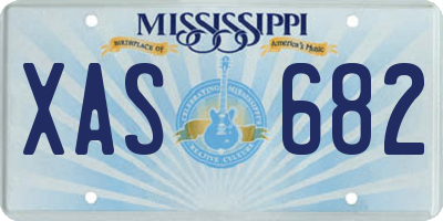 MS license plate XAS682
