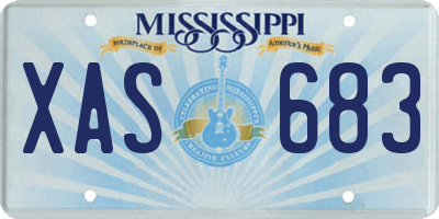 MS license plate XAS683