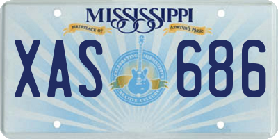 MS license plate XAS686