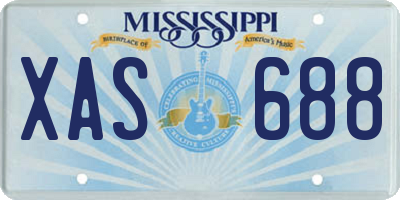 MS license plate XAS688