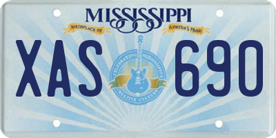 MS license plate XAS690