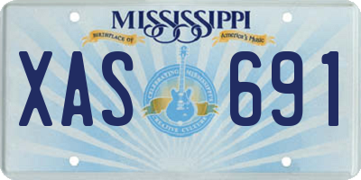 MS license plate XAS691