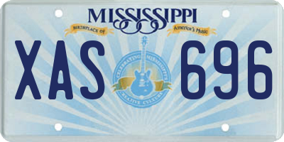 MS license plate XAS696