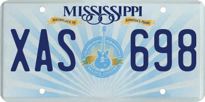MS license plate XAS698