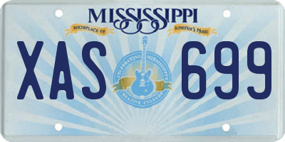 MS license plate XAS699
