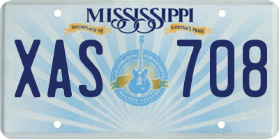 MS license plate XAS708
