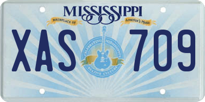 MS license plate XAS709