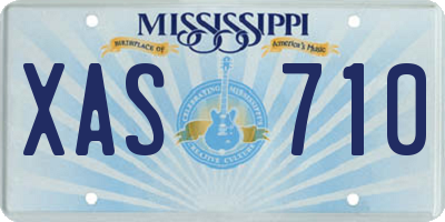 MS license plate XAS710