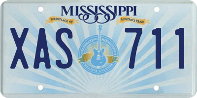 MS license plate XAS711