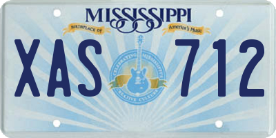 MS license plate XAS712
