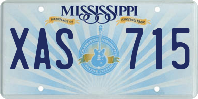 MS license plate XAS715