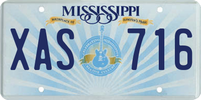 MS license plate XAS716