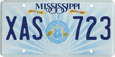 MS license plate XAS723