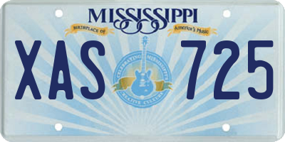 MS license plate XAS725