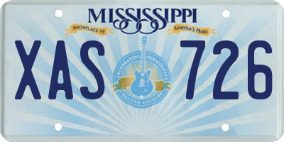 MS license plate XAS726