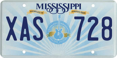 MS license plate XAS728