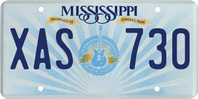 MS license plate XAS730
