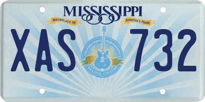 MS license plate XAS732