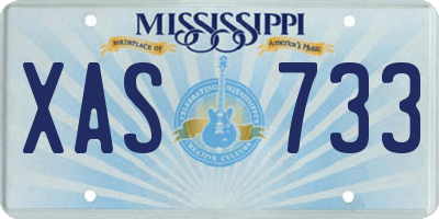 MS license plate XAS733