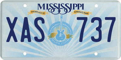MS license plate XAS737