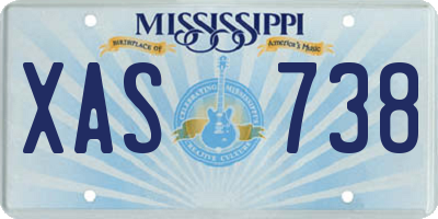 MS license plate XAS738