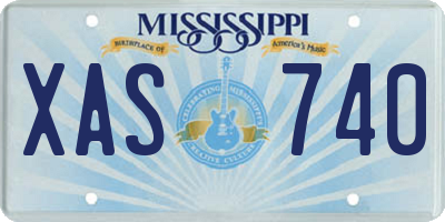 MS license plate XAS740
