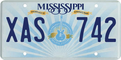 MS license plate XAS742