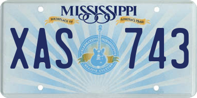 MS license plate XAS743