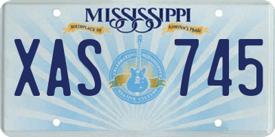 MS license plate XAS745