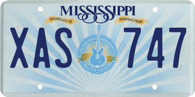 MS license plate XAS747