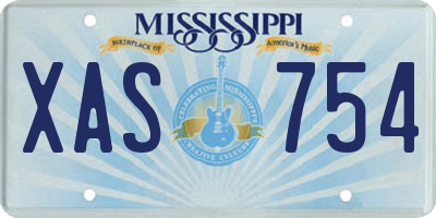 MS license plate XAS754