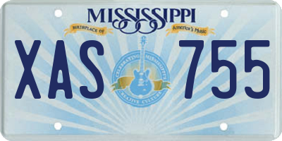MS license plate XAS755