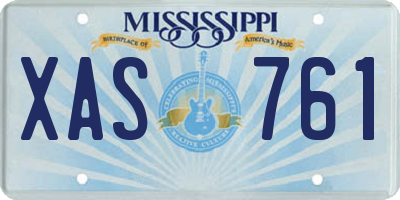 MS license plate XAS761