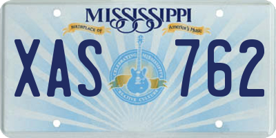 MS license plate XAS762