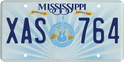 MS license plate XAS764