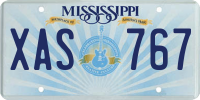 MS license plate XAS767