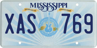 MS license plate XAS769
