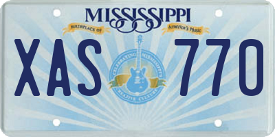 MS license plate XAS770
